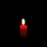 Mossm Spooky Red Candle