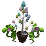Mossm Easter Egg Tree